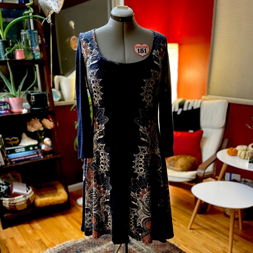 Maeve Side Pattern Sweater Dress